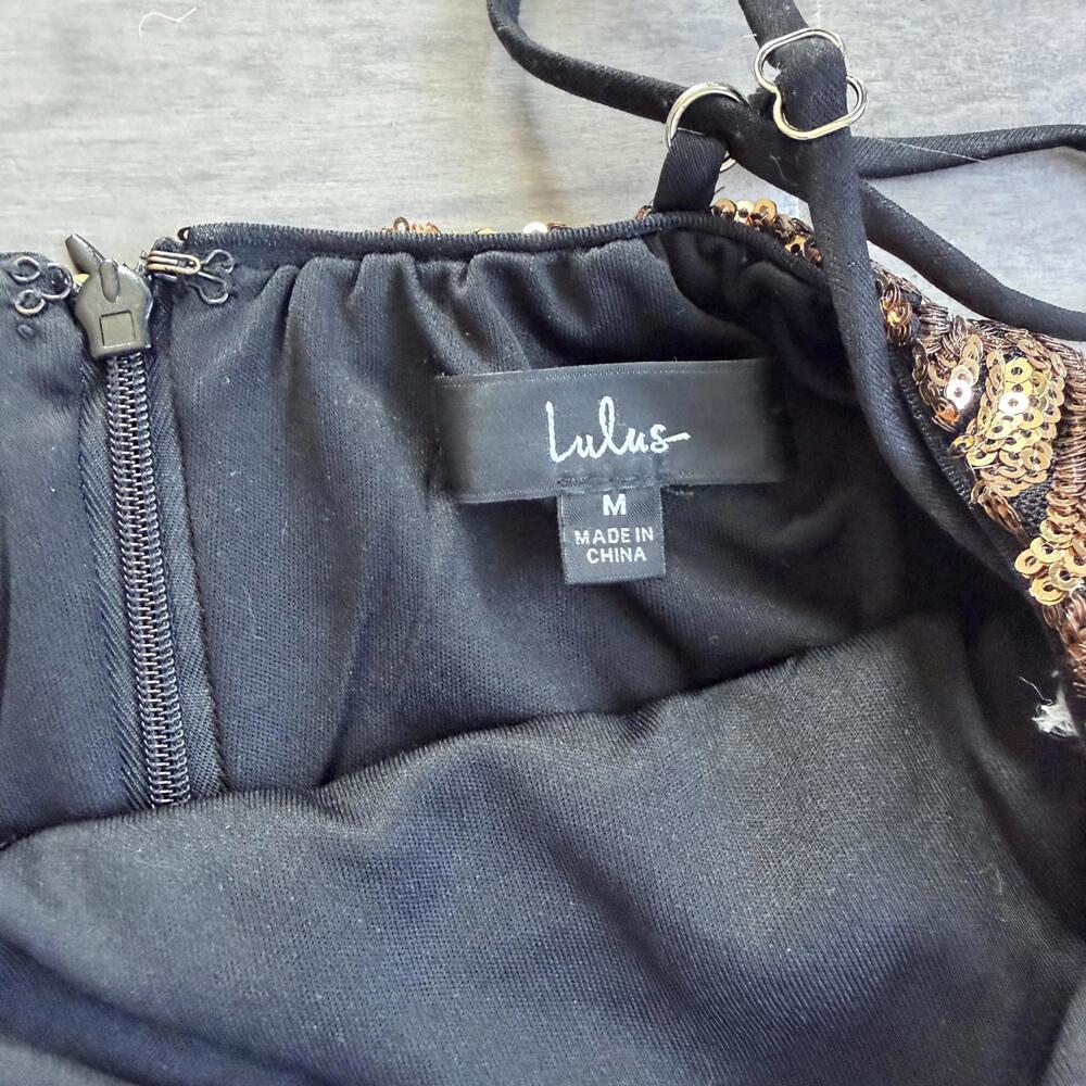 Lulus Sequin Geometric Pattern Mini Dress Size M - image 5